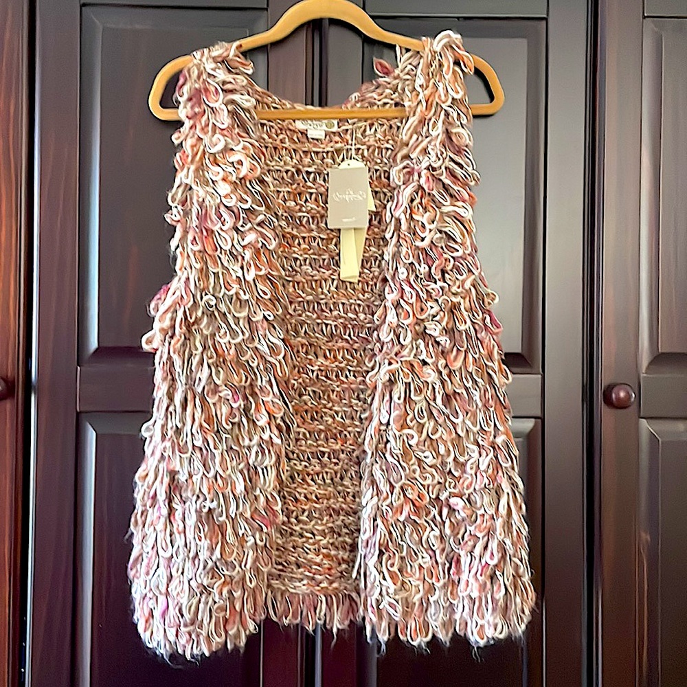 NWT Anthropologie Hand-Knit by Dollie Sweater Vest Size XS-S